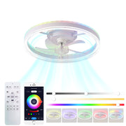 19.7 inches fan light RGB color lights three color temperature 6-speed adjustable wind power positive and negative rotation