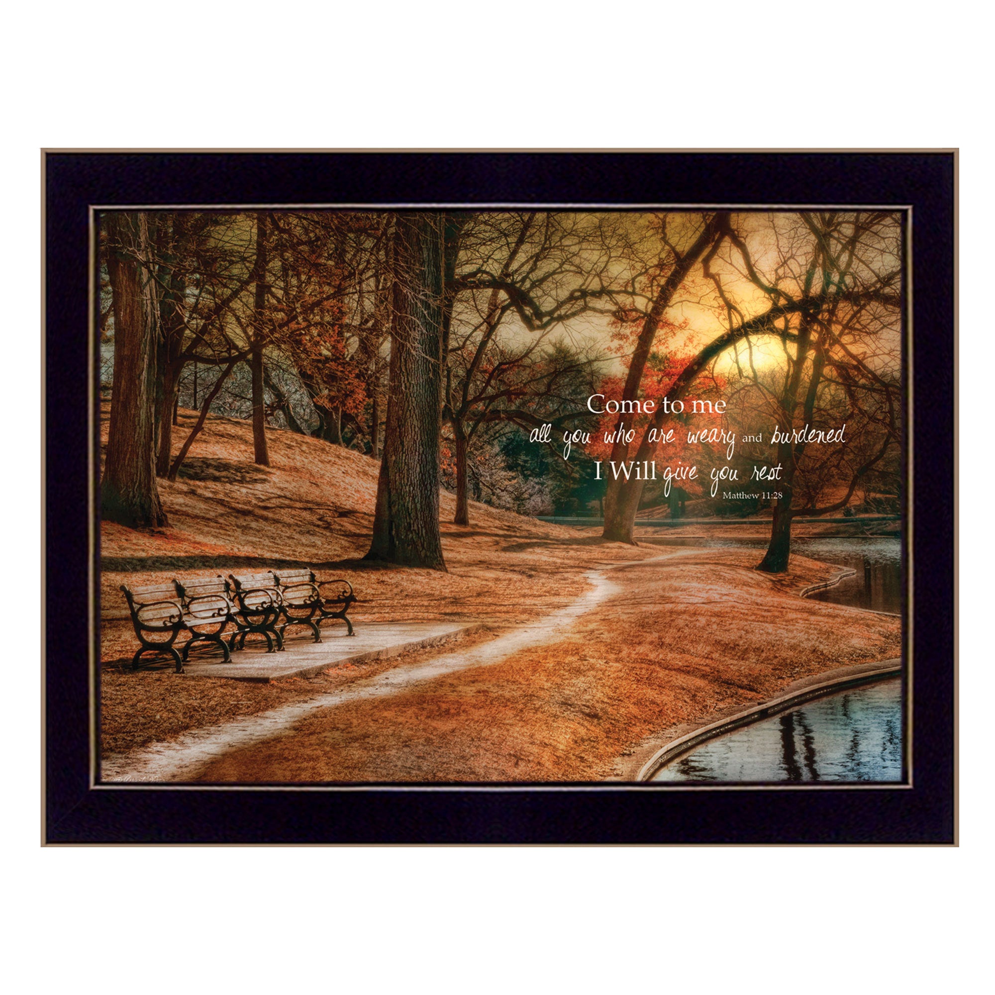 'I Will Give You Rest' by by Robin-Lee Vieira, Ready to Hang Framed Print, Black Frame