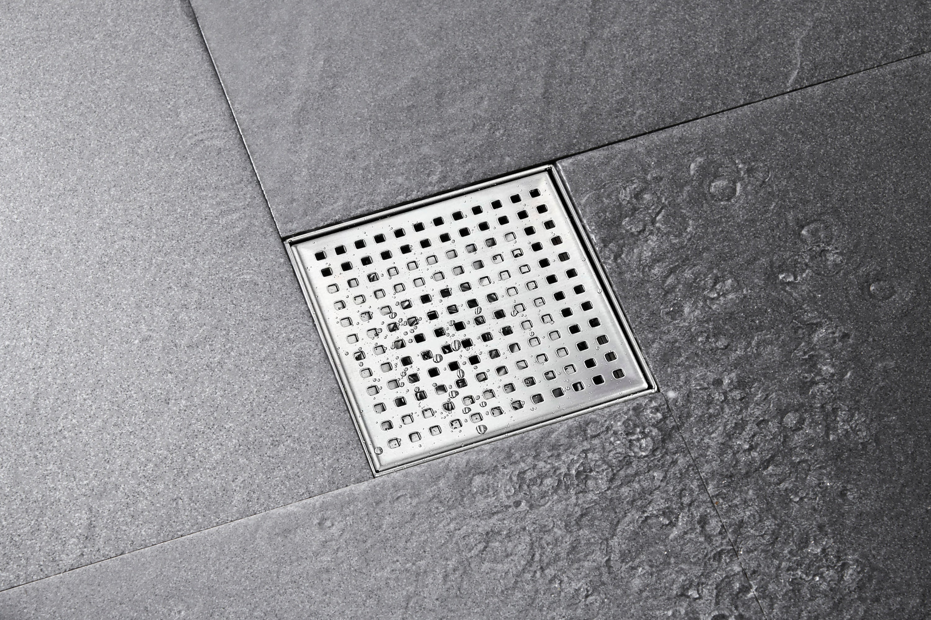 6 inch Grid Shower Floor Drain with Flange