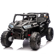 24V XL 2-Seater Kids Ride-On UTV W/ Parents RC,4WD&Four-Wheel Suspension,Extra-Wide 20.47in Seat,LED Headlights,Power Display,Storage Space,Included Shovel,Bluetooth,Built-in Music. age:3-7