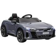 Aosom Kids Ride on Car, 12V Licensed Audi RS E-tron GT 3.1 MPH Electric Car for Kids, Ride-on Toy for Boys and Girls with Remote Control, 4 Wheels with Suspension, Horn, Music, Lights, Gray