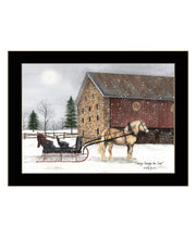 'Dashing Though The Snow' by Billy Jacobs, Ready to Hang Framed Print, Black Frame
