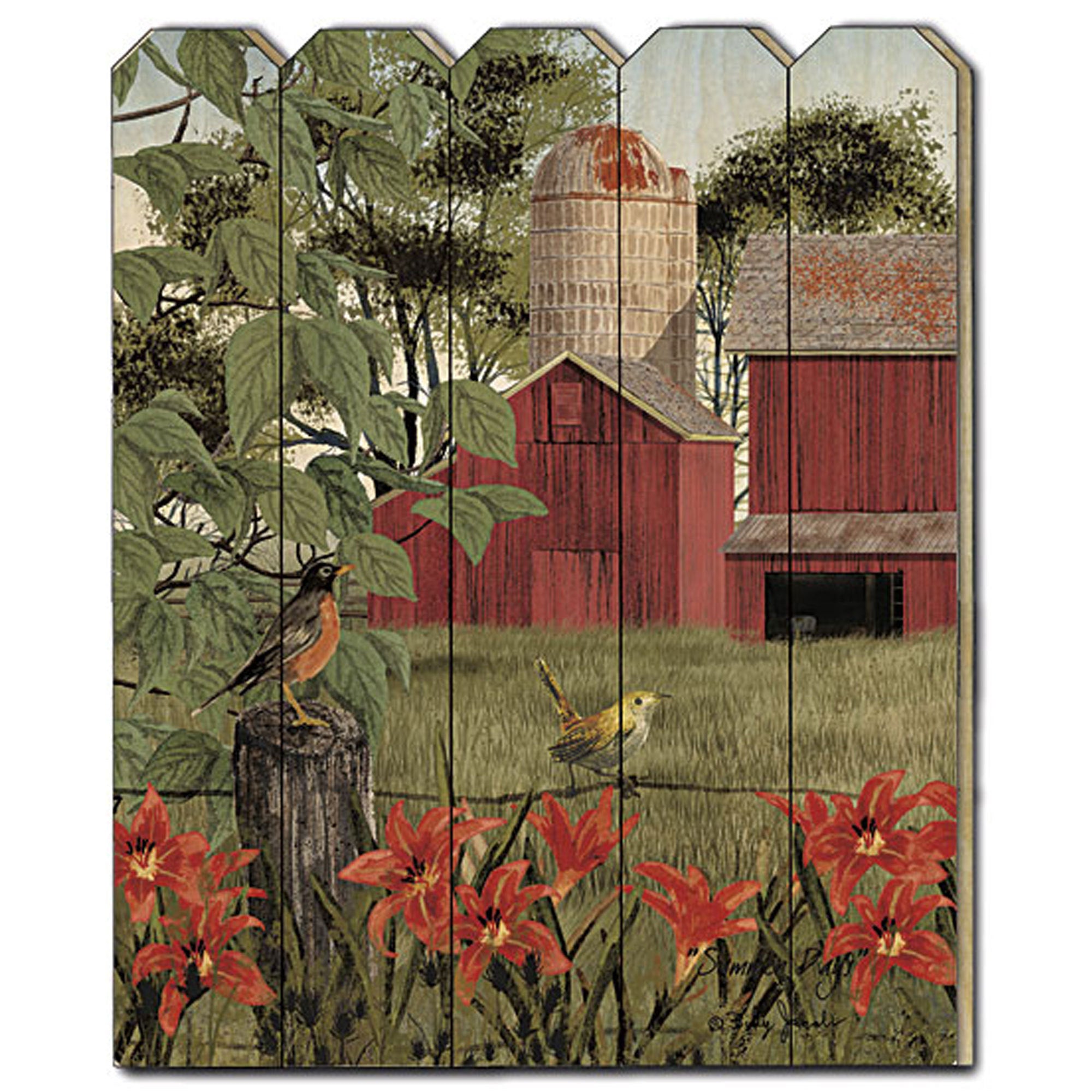 'Summer Days' by Billy Jacobs, Printed Wall Art on a Wood Picket Fence