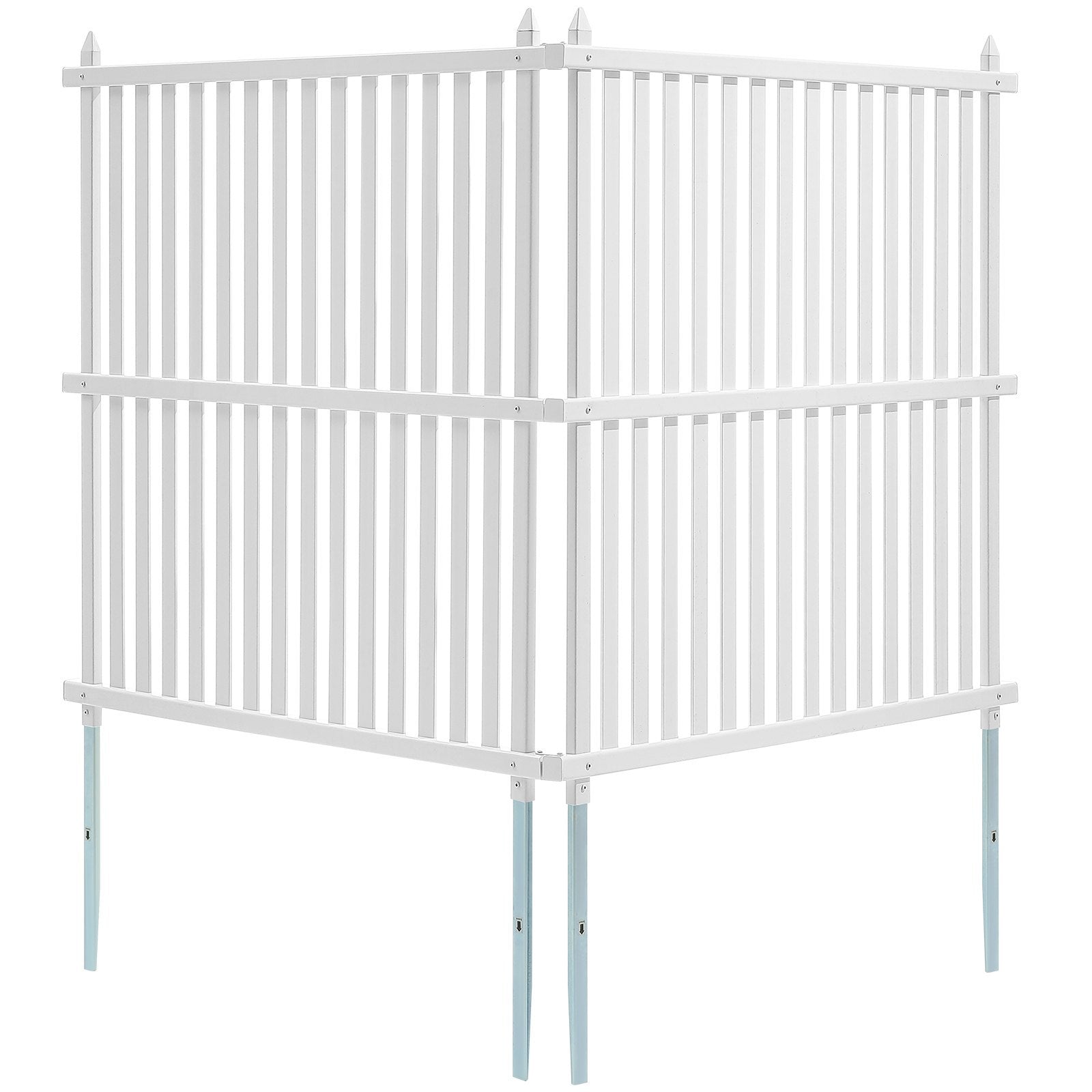 48' W x 48' H Vinyl Privacy Fence Panels, Air Conditioner Fence, Outdoor Privacy Screens for Trash Can, Pool Equipment Enclosure, Privacy Screen Kit Strip Panels (2 Panels)