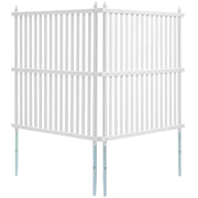 48' W x 48' H Vinyl Privacy Fence Panels, Air Conditioner Fence, Outdoor Privacy Screens for Trash Can, Pool Equipment Enclosure, Privacy Screen Kit Strip Panels (2 Panels)