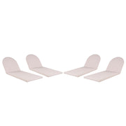 Outdoor Chaise Lounge Cushion Set of 4 - Waterproof Patio Cushion for Lawn Pool Beach - Beige Color