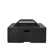 Outdoor 29' Square MgO Wood-Burning Fire Pit, Dark Gray