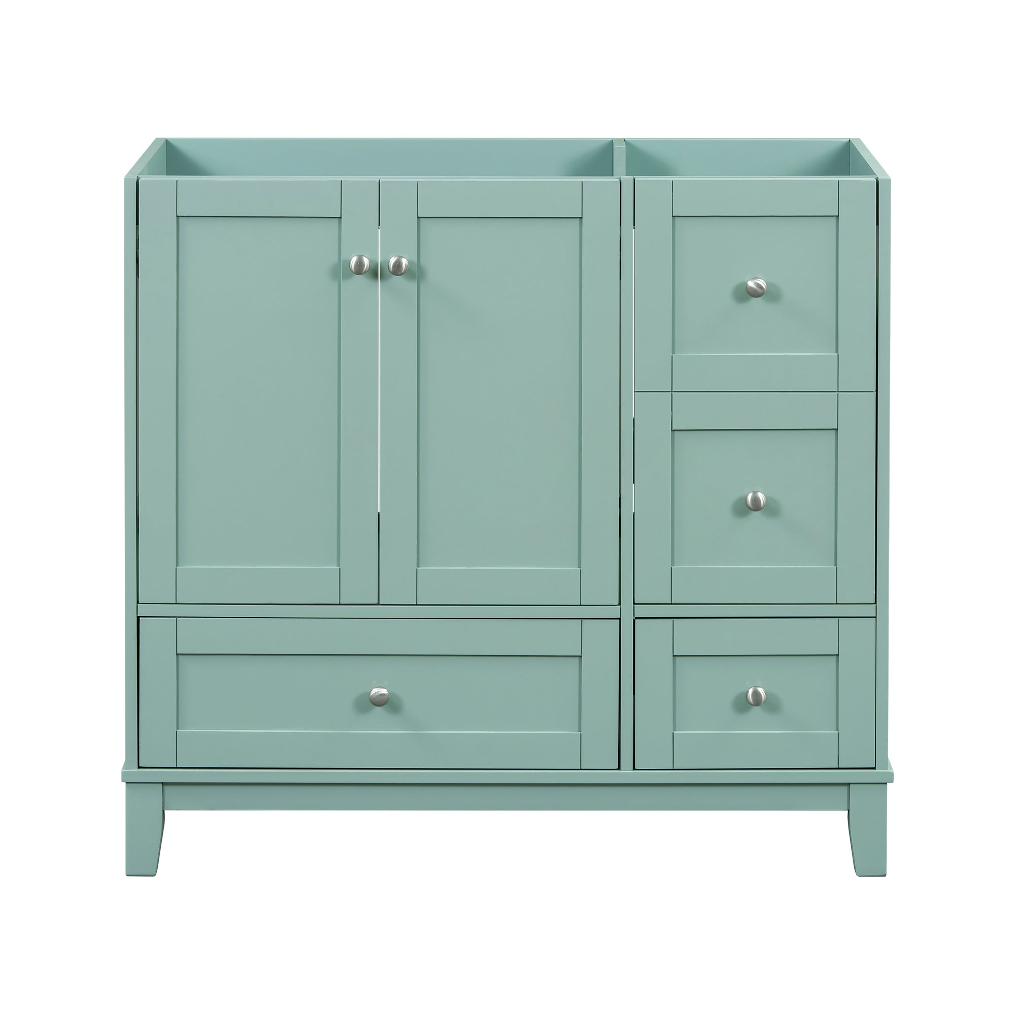 [Cabinet Only] 36' Bathroom Vanity-Green (Sink not included)