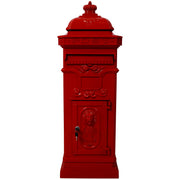 Mailboxs Mailboxes Residential Large-Capacity Letter Box with Outdoor Rainproof Design, Red Aluminium, 40-inch