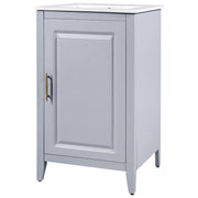 Modern Grey 20.3' Bathroom Vanity with Sink and Functional Storage, Acacia Wood & MDF