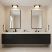 8 inch Square Black Integrated LED Flush Mount