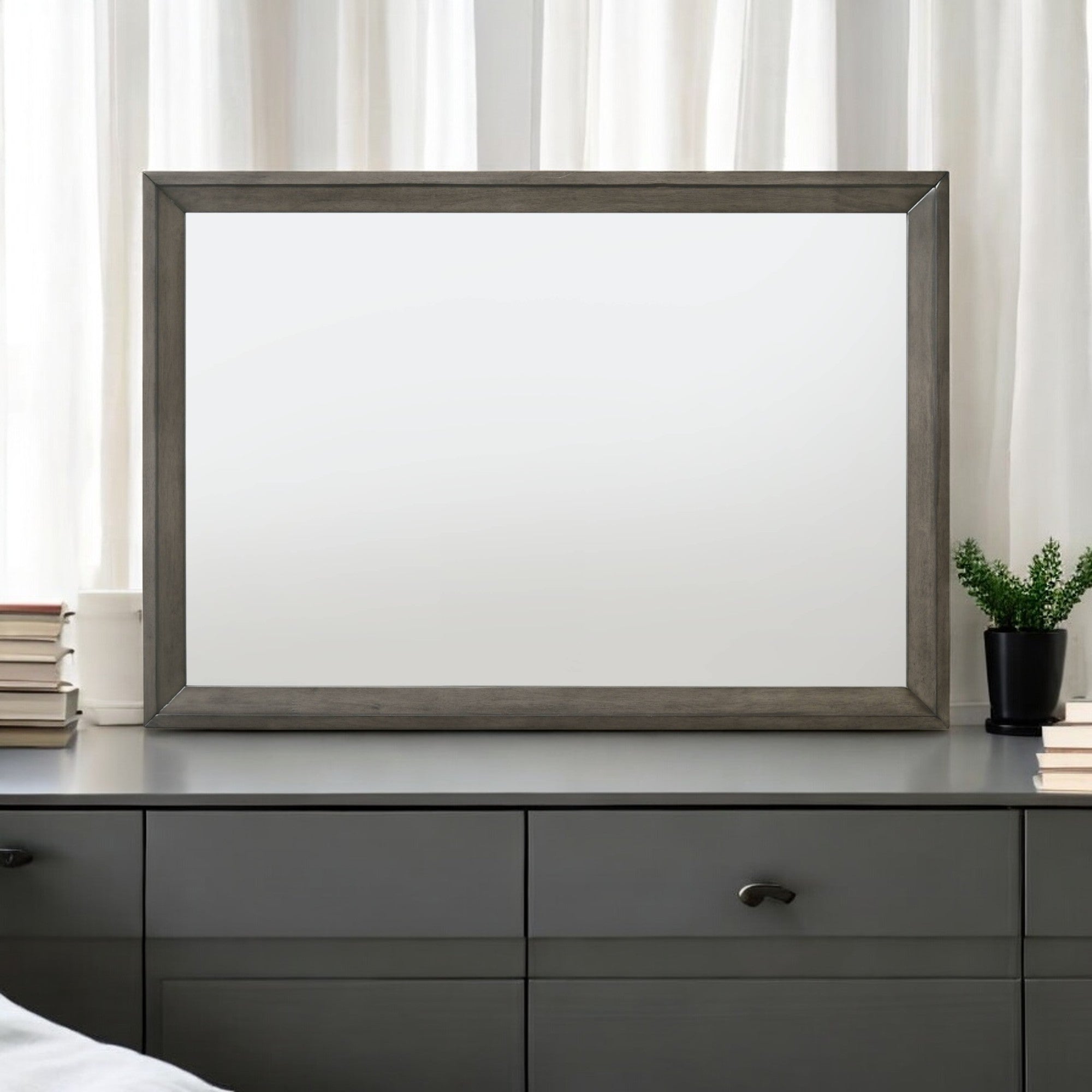 Escher Gray Oak Finish Mirror