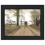 'Headin' Home' By Billy Jacobs, Printed Wall Art, Ready To Hang Framed Poster, Black Frame