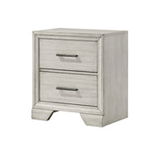 1pc Contemporary Style Two Storage Drawers Nightstand End Table Bedroom Solid Wood Wooden Furniture Dark Wood Finish