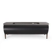 Vernon Rectangle Fire Pit 50,000 BTU Dark Gray Iron 50x25.5x15.25 Inches