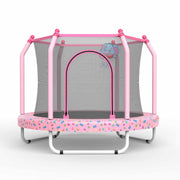 55-inch Trampoline for Kids Indoor & Outdoor Small Toddler Trampoline with Basketball Hoop
