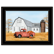 'Pumpkin Harvest' by Billy Jacobs, Ready to Hang Framed Print, Black Frame