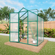 Newly marketed Gain height windproofaluminum greenhouse 6x4 FT Polycarbonate Greenhouse Raised Base and Anchor Aluminum Heavy Duty Walk-in Greenhouses for Outdoor Backyard in All Season
