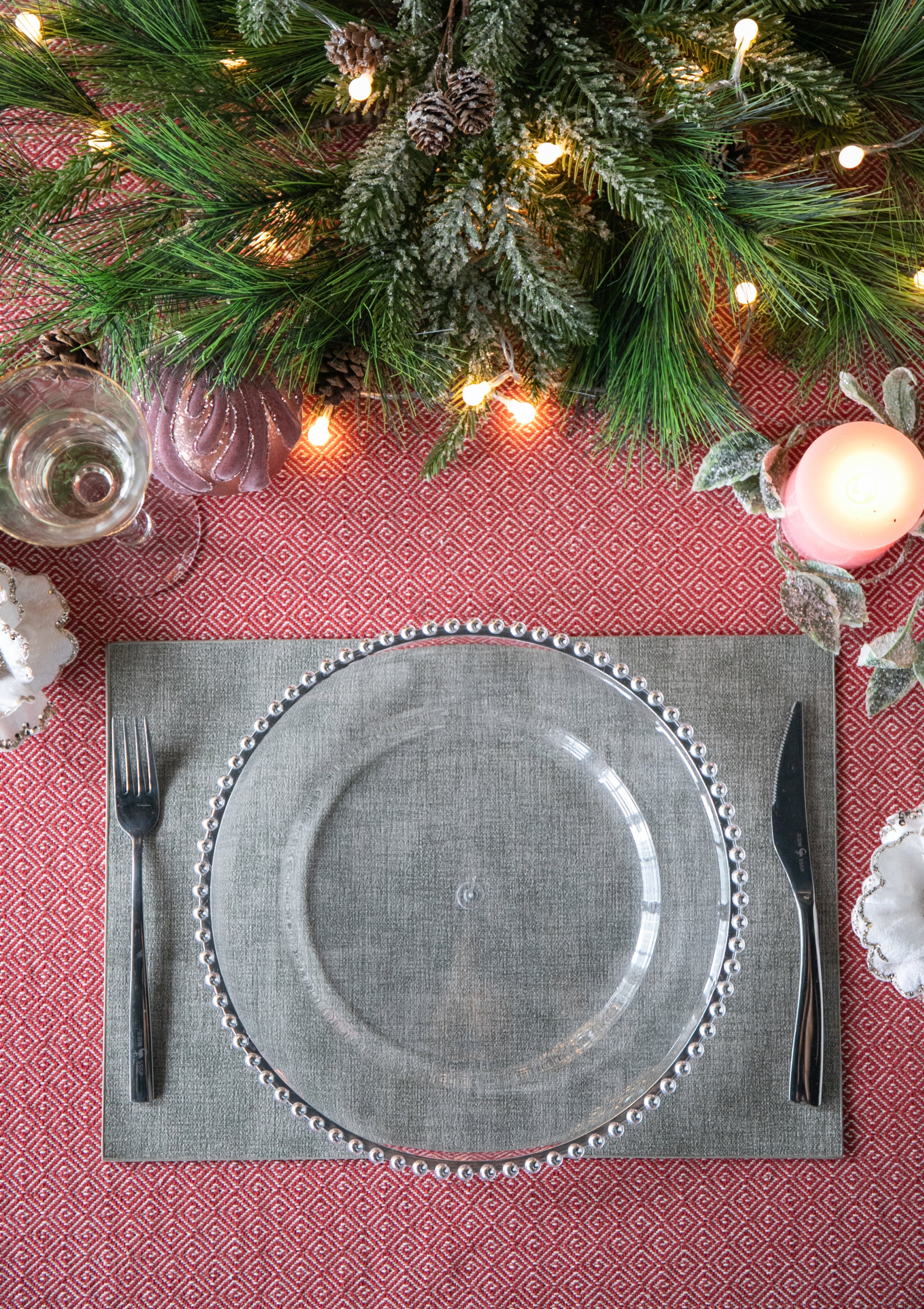 8 Pack Plastic Charger Plate, D13'