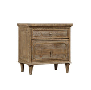 Taupe 2-Drawer Nightstand