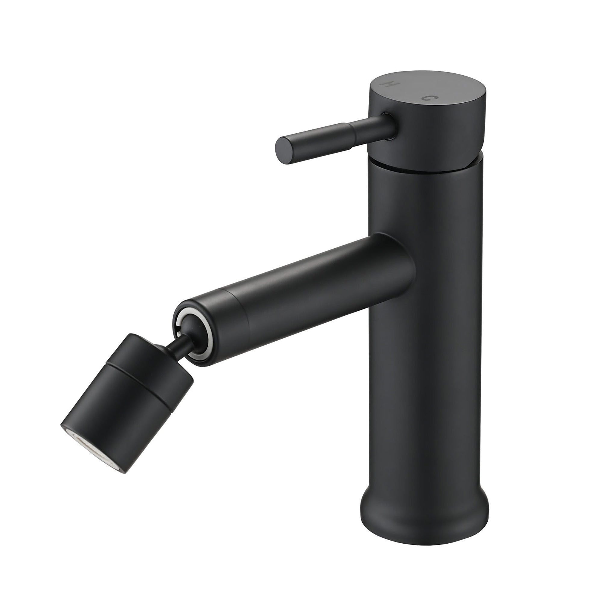 Matte Black 2 Mode Bathroom Faucet with 360° Rotating Aerator for Sink