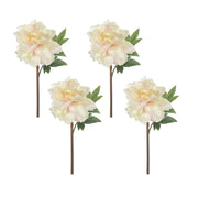 Almost Real 14' Peony - White with Pink, 4 Pack