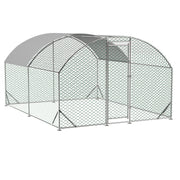 Large Chicken Coop Metal Chicken Run with Waterproof and Anti-UV Cover, Dome Shaped Walk-in Fence Cage Hen House for Outdoor and Yard Farm Use, 1' Tube Diameter, 9.84' x 13.12' x 6.56'