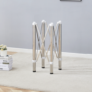 Only Table Leg.Simple Silver Stainless Steel Folding Table Frame - Multifunctional, Space-Saving.Folding Table Frame,Silver Stainless Steel Material,5.5*5.5*28.7~26.3*26.3*28.7 Inch.W1151P233568