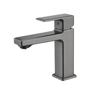 Gun Gray Single Hole Bathroom Faucet,Laundry Vanity Sink Faucet with Two 9/16' Hoses