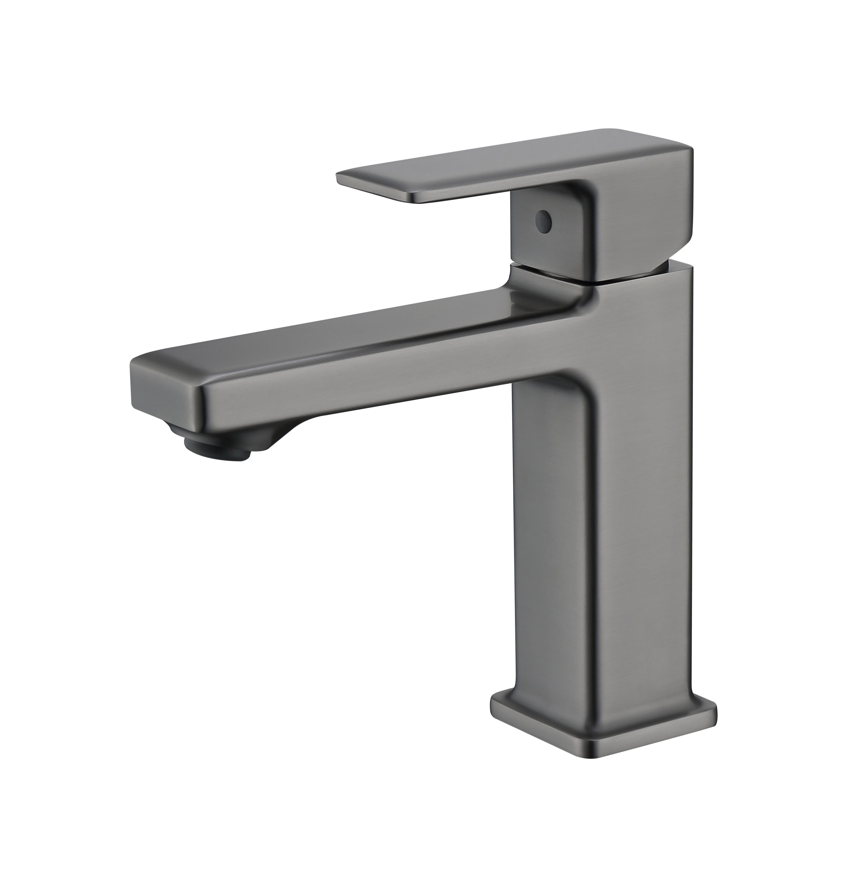 Gun Gray Single Hole Bathroom Faucet,Laundry Vanity Sink Faucet with Two 9/16' Hoses