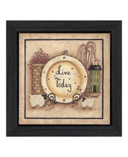 'Live Today' by Mary Ann June, Ready to Hang Framed Print, Black Frame