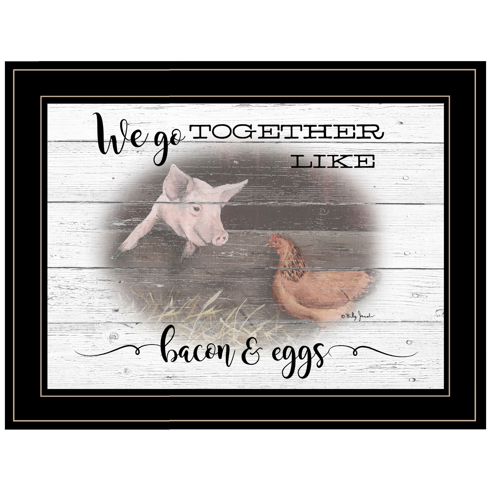 'We Go Together' By Billy Jacobs, Ready to Hang Framed Print, Black Frame