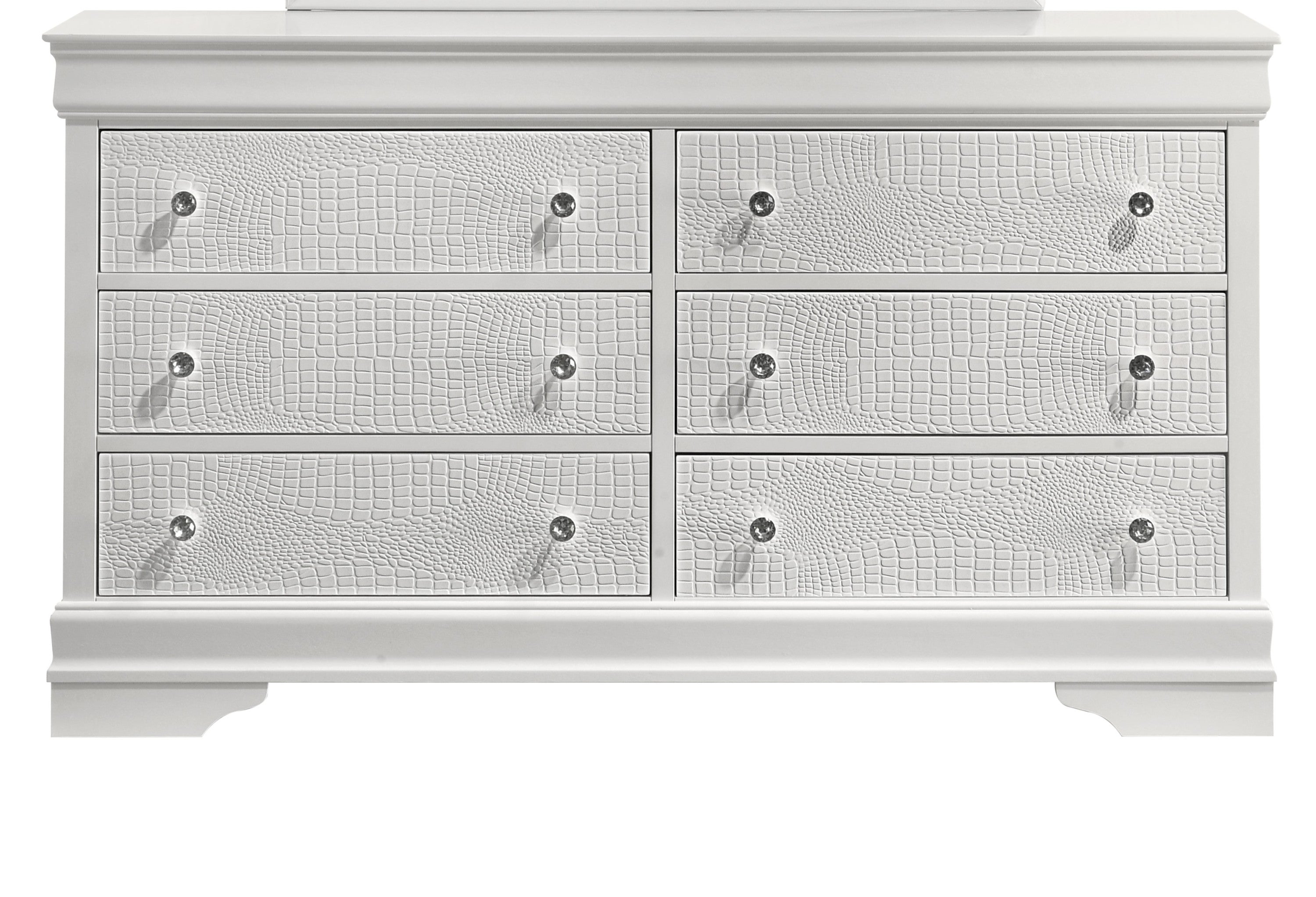 Blaze Modern Style 6- Drawer Dresser Made with Wood in White(Only Dresser) same as G150108718 (NJ inventory)