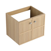 Modern Oak Wall-Mounted 24' Bathroom Vanity with 2-Soft Closing Doors, Plywood (Excluding Sink)
