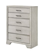 1pc Contemporary Style Storage Drawers Chest Bedroom Solid Wood Wooden Furniture White Mist Finish