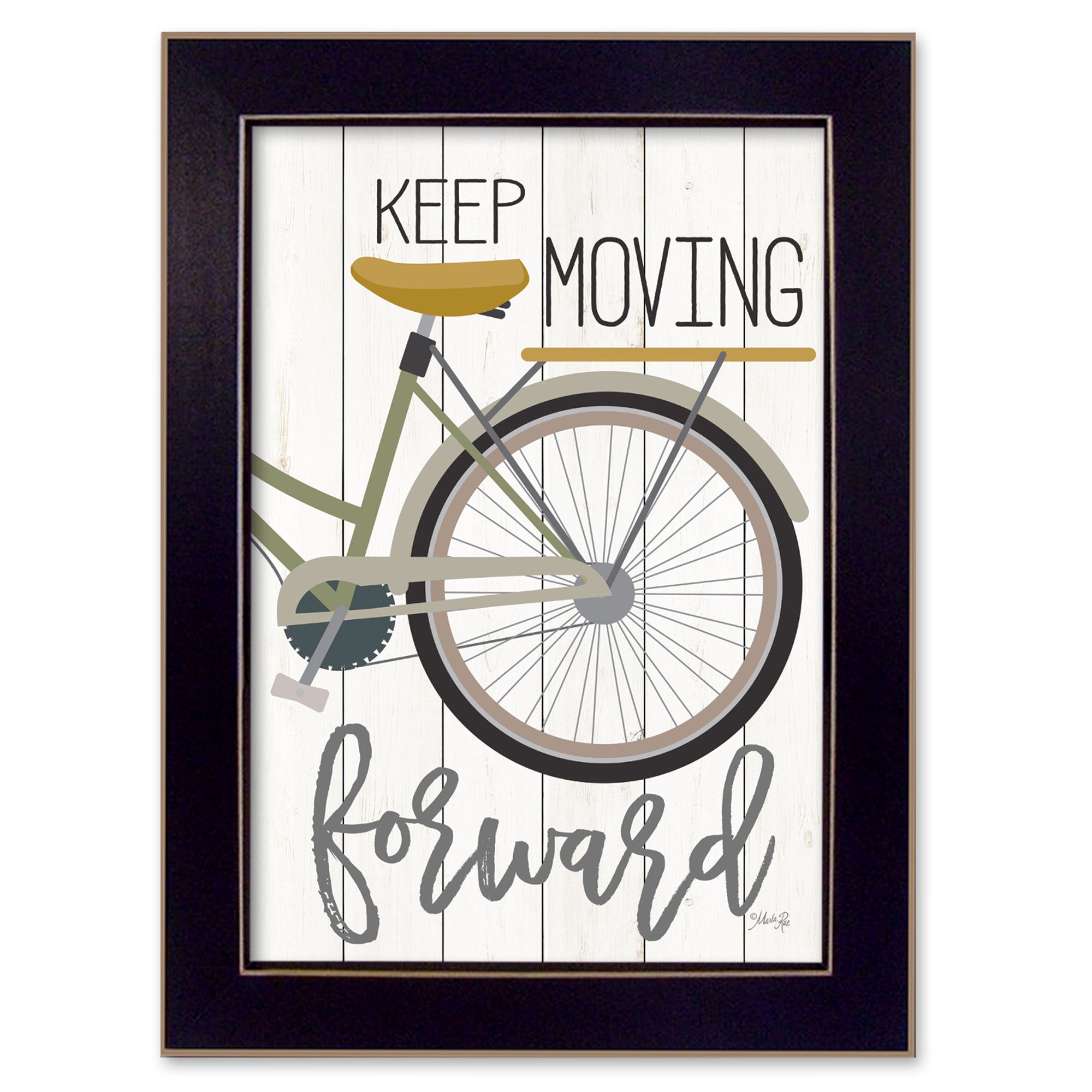 'Moving Forward' By Marla Rae, Printed Wall Art, Ready To Hang Framed Poster, Black Frame