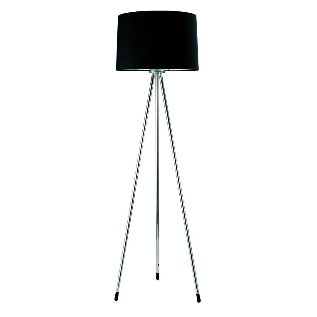 59' Tall Metal Floor Lamp with Black finish, Contemporary Design