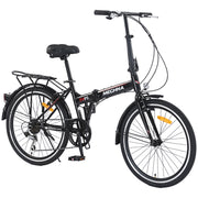 24' Folding City Bike Steel Frame 7 Speed Folding Bike