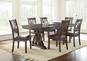 Adrian - 7 Piece Dining Set - Dark Brown