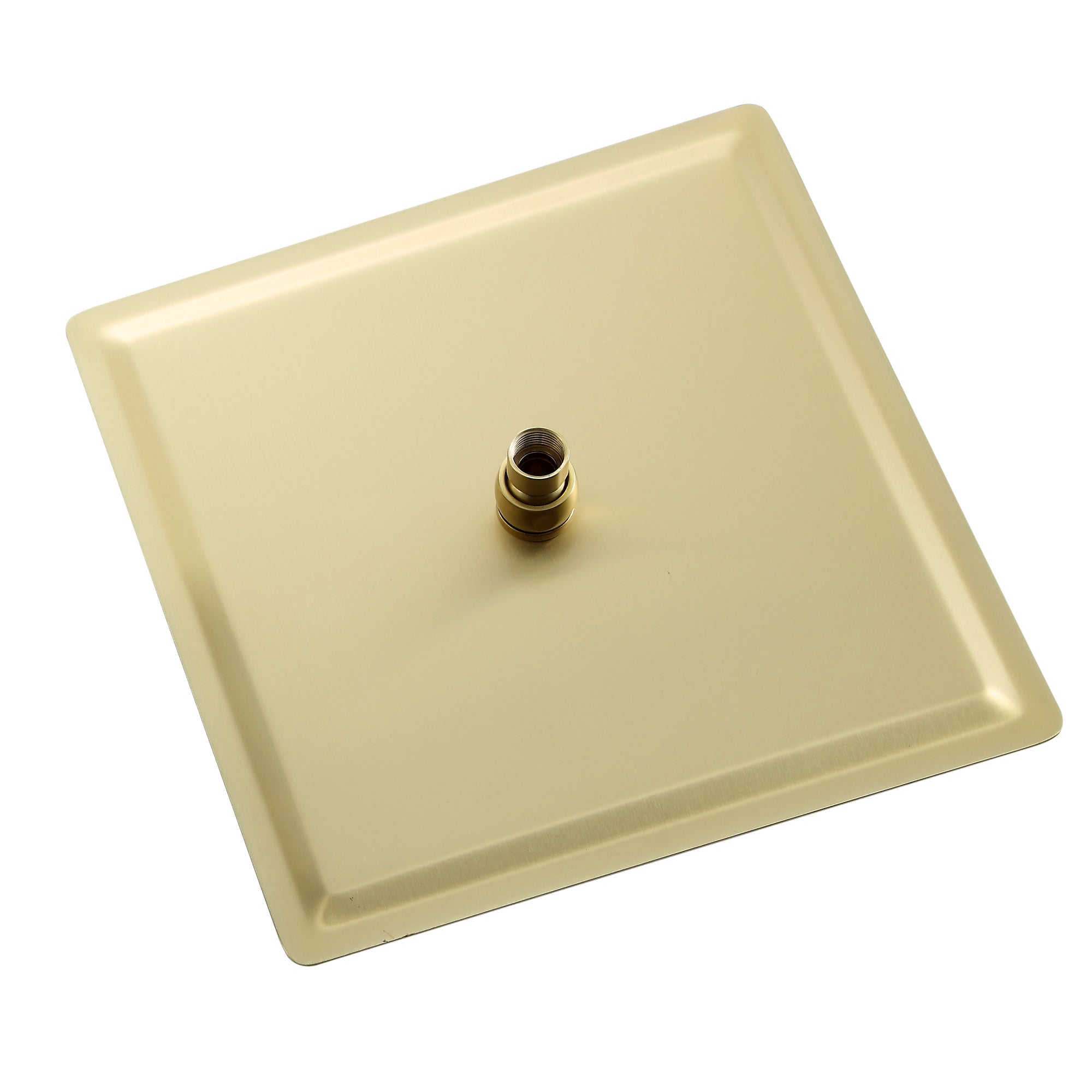 16' Square Gold Stainless Steel Rainfall Shower Head - Wall/Ceiling Mount with Self-Cleaning Nozzles & Full Coverage Design