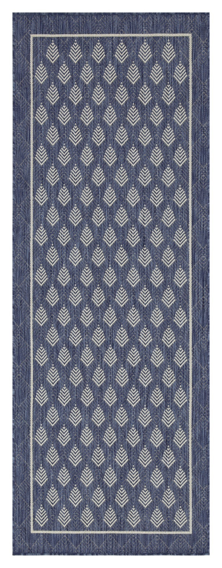 Sunshine GC_HAR2007 Blue 2 ft. 7 in. x 7 ft. 3 in. Indoor/Outdoor Area Rug
