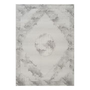 Geometrix GC_DIM1004 Gray 5 ft. 3 in. x 7 ft. 3 in. Medallion Area Rug with Geometric 3D Effect