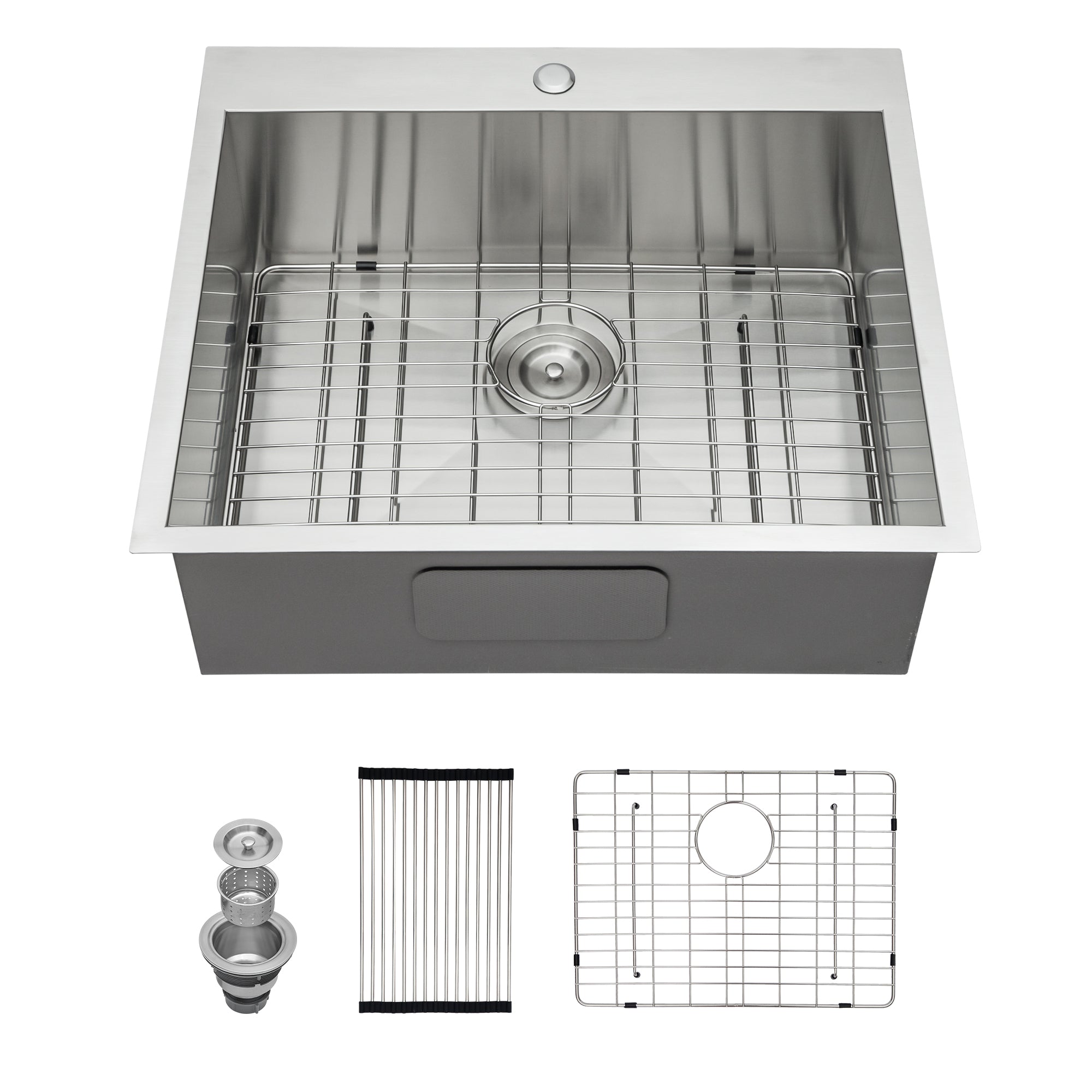 25'x22'x12' Stainless Steel Laundry Utility Sink Drop In Topmount 16 Gauge Deep Single Bowl Kitchen Sink Basin