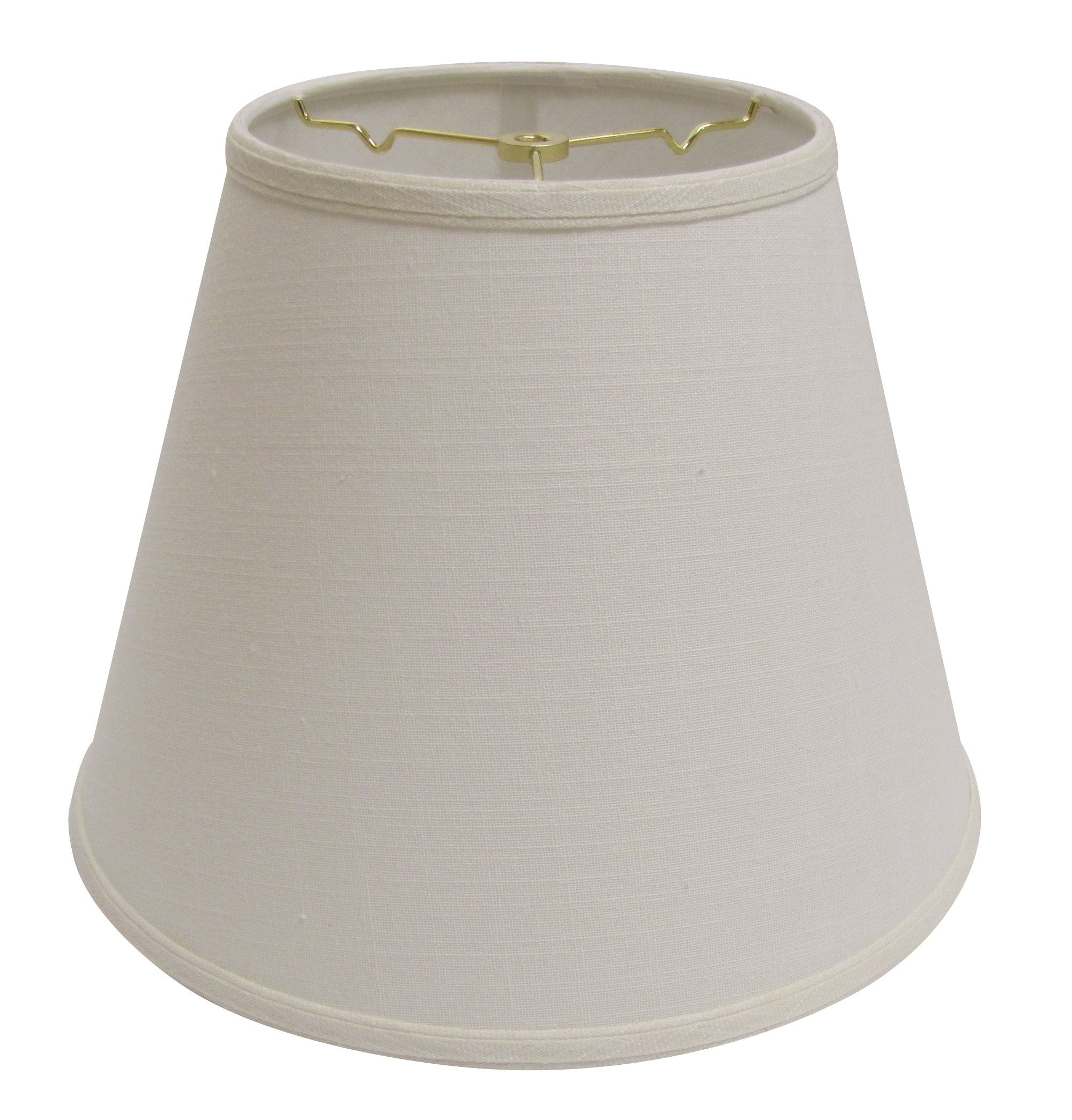 Extra Deep Empire Hardback Lampshade with Washer Fitter, Beige Color Fabric Lampshade for Table Lamps, Natural Linen, 9' Top x 16' Bottom x 12' Height