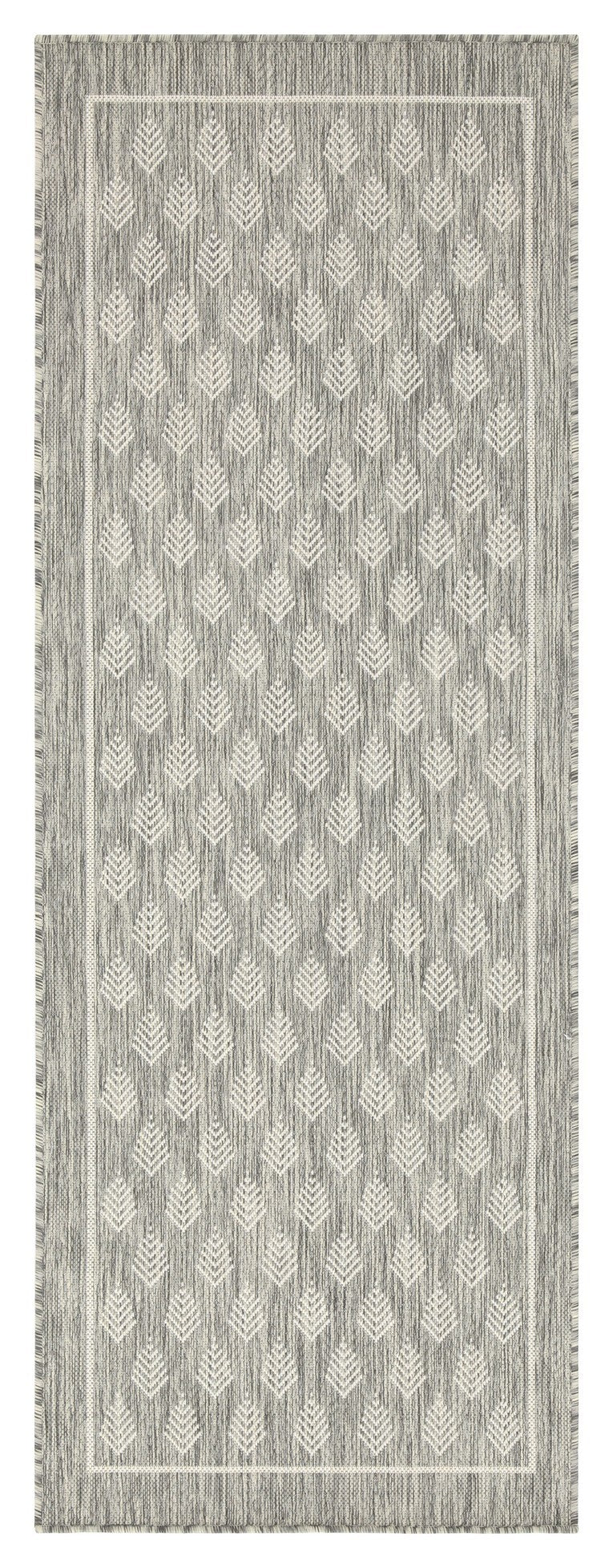 Sunshine GC_HAR2009 Silver 2 ft. 7 in. x 7 ft. 3 in. Indoor/Outdoor Area Rug