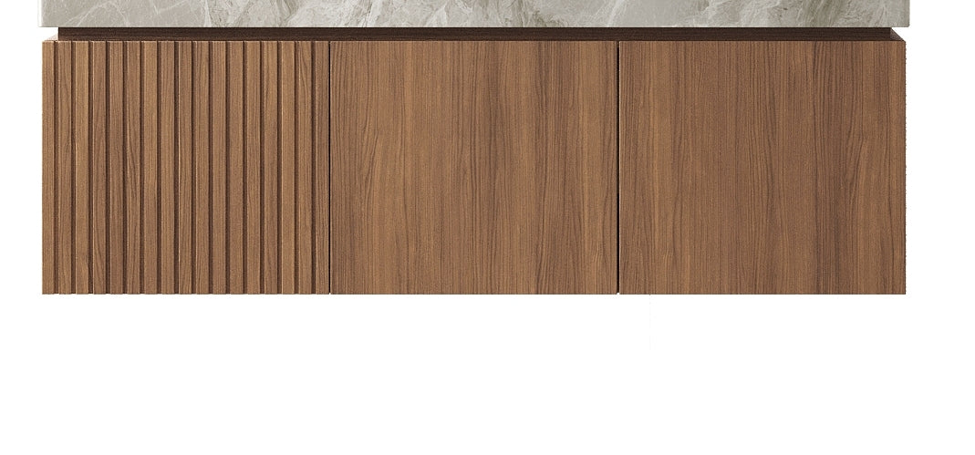 48' MURI Brown Oak Cabinet only, NO Basin and Top, NO Faucet and Sink Cover