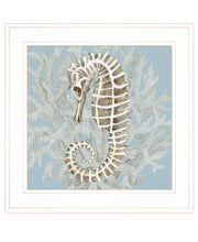 'Coral Seahorse II' by Cindy Jacobs, Ready to Hang Framed Print, White Frame