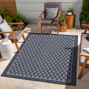 Sunshine GC_HAR2007 Blue 7 ft. 10 in. x 10 ft. 3 in. Indoor/Outdoor Area Rug