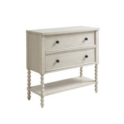 Signature Beckett 2 Drawer Accent Chest Antique Cream Wood 36x14.75
