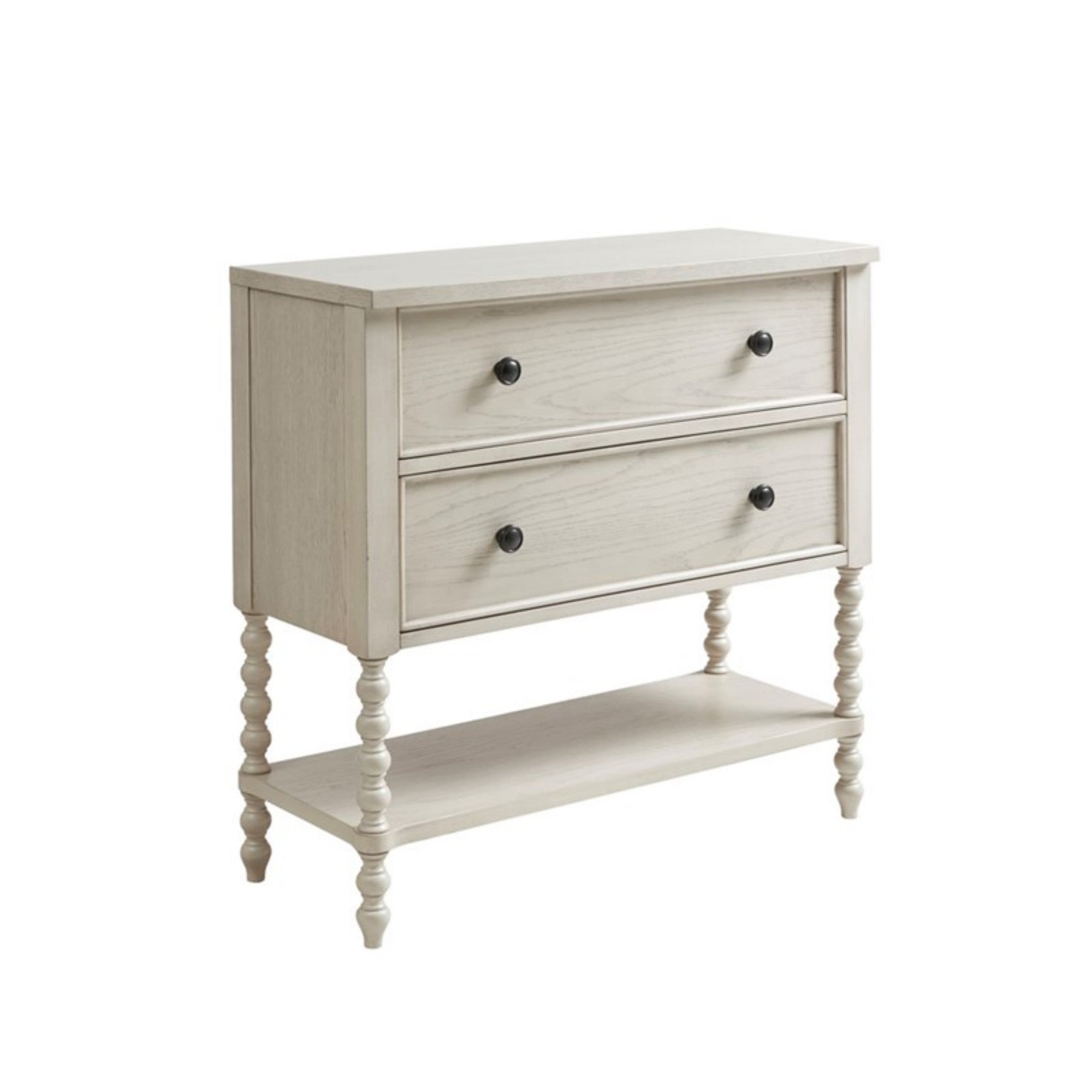 Signature Beckett 2 Drawer Accent Chest Antique Cream Wood 36x14.75